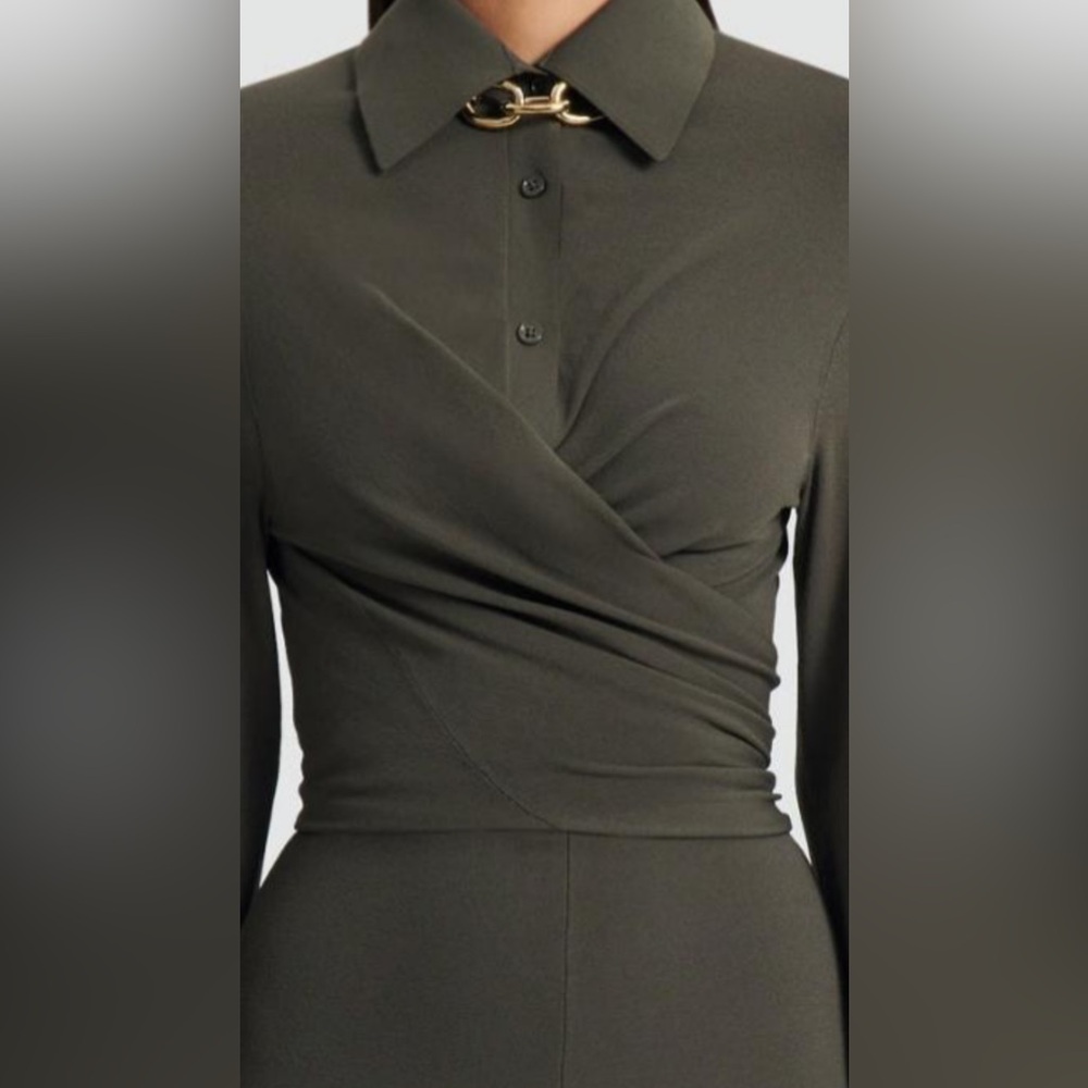 Scanlan Theodore Micro Crepe wrap Shirt size medium - Picture 9 of 11
